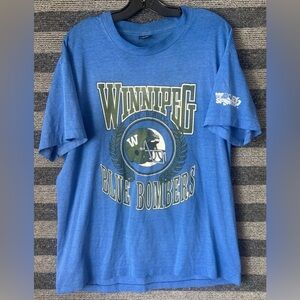 Vintage 90’s Screen Stars Winnipeg Blue Bombers CFL Single Stitch T-Shirt XL